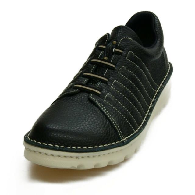 レディースシューズ 本革 シュリンク本革 ゴム紐パンプス ウォーキング